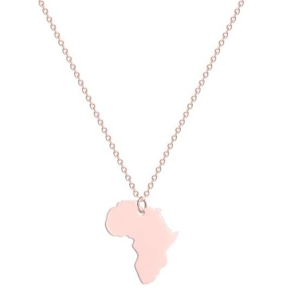 Stainless Steel Map of Africa Necklace - Picture 1 of 1